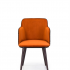 оранжевое бархатное кресло Glory 7 спереди
