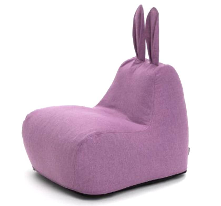 купить пуф заяц в рогоже фиолетовый