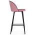 Барный стул Zefir в розовом цвете сбоку