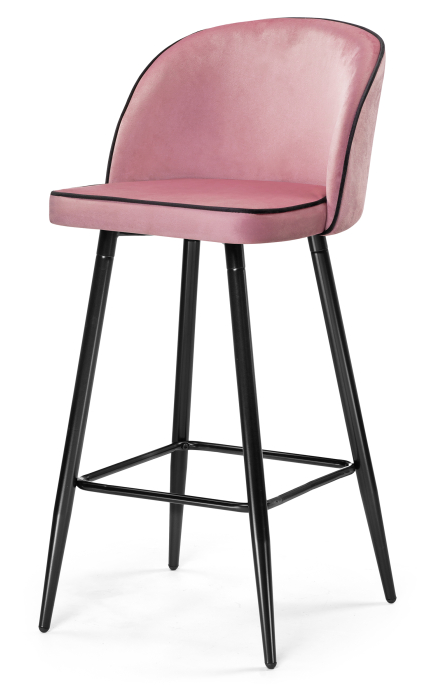 Купить барный стул в розовом велюре Zefir в Raroom